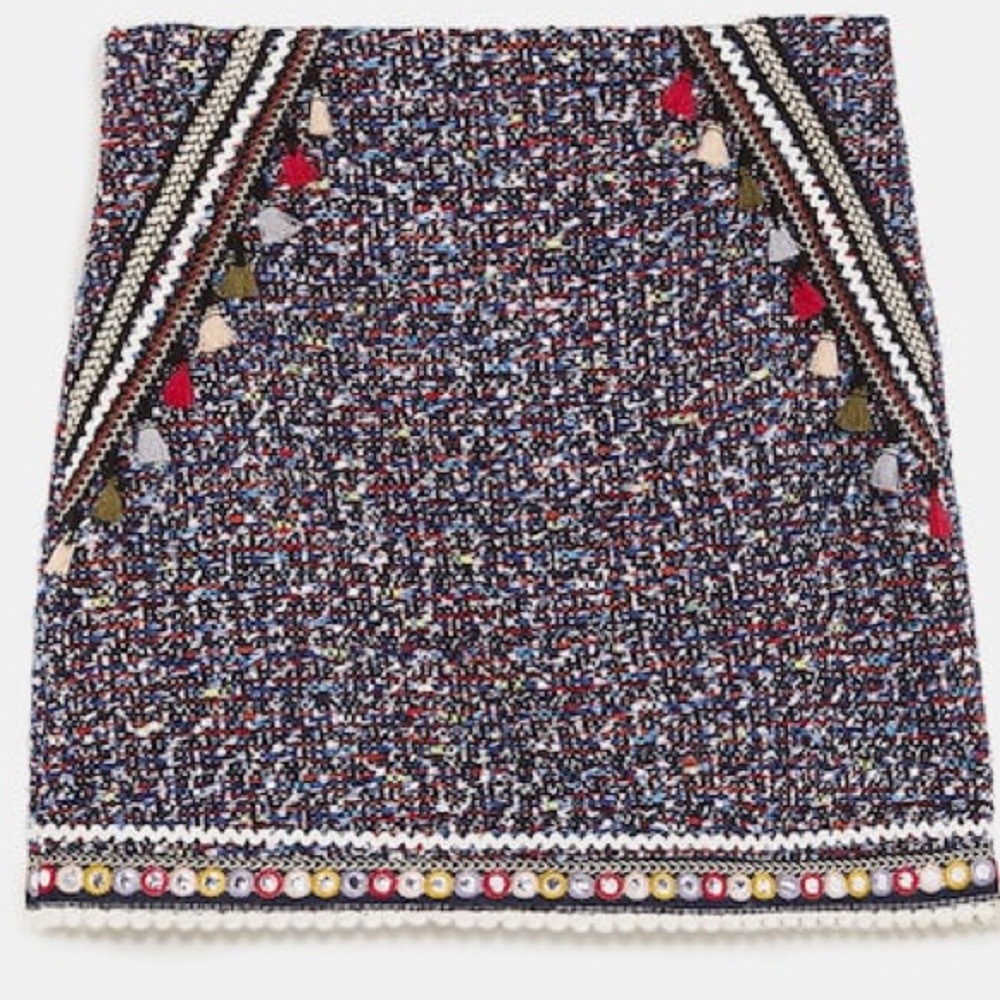 TASSEL-EMBELLISHED SKIRT